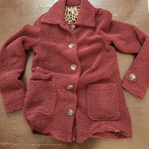 Wonderly women's xs lightweight fall button up teddy bear sweater